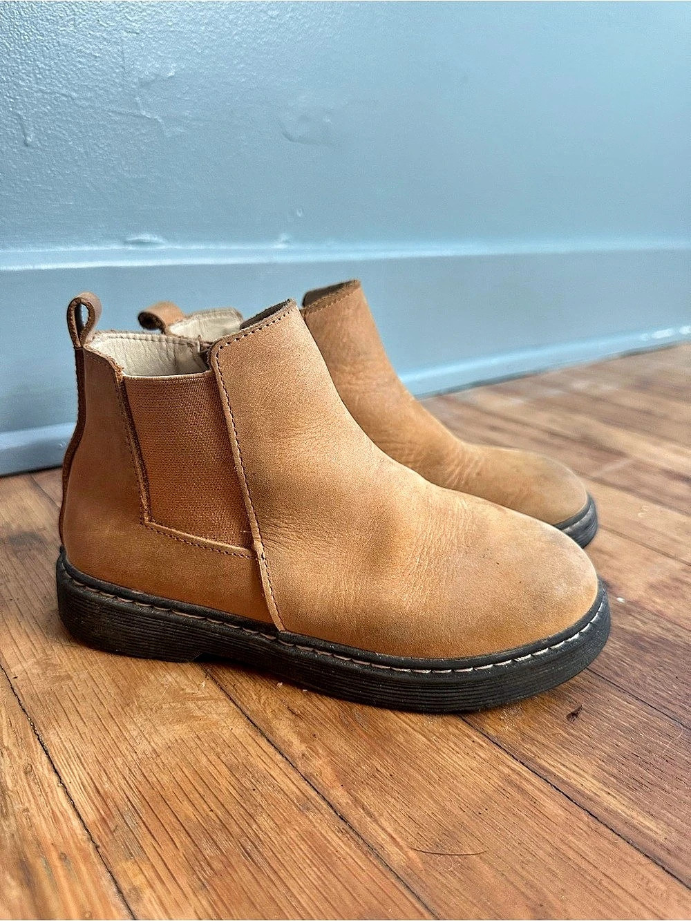 Dr. Martens Inspired Piper Finn Brown Leather Ankle Boots